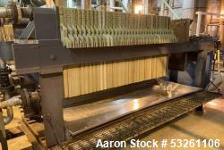 Used Eimco Shriver 900mm Polypropylene Plate and Frame Filter Press. 900mm Chambers. (33) 1" thick plates, frames & end plat...
