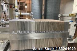 Used Ertel Engineering L600-72 316L Stainless Steel Sanitary Filter Press – 64 Plate & Frame Filtration System