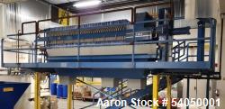 Filter Press, Manufactured by JWI, 25 sqft. Polypropylene Plates.