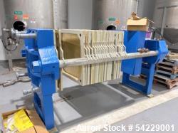 Used Met-Chem Filter Press | 19 Cu. Ft. Capacity | (35) 800mm Plates | 2” Cake | Auto Hydraulic Closure | Corner Feed | Refurbished 2024