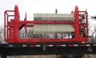 Used Flow Trend Center Feed Filter Press, (32) plates 39” x 39”, 14' long x 48