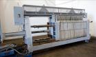 Used Filter Press, Carbon steel frame with 43 polypropylene plates.