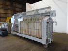 Used Filter Press, Carbon steel frame with 43 polypropylene plates.