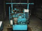 USED: Edwards and Jones filter press. 1200mm x 1200mm polypropylene plates, 36 plates. Approximately 500 sq ft of filtration area. Press includes a plate shifter. Center feed corner discharge, hydrau...