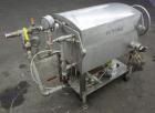 Used Ertel Vapor-Master Enclosed Plate & Frame Filter Press, Model EUS-O, 316 Stainless Steel. (5) Plates, (6) Frames, (1) Spacer, (1) head, (1) tail. Manual ratchet closure. Approximate (0.26) cubic...