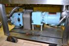 Used Ertel Vapor-Master Enclosed Plate & Frame Filter Press, Model EUS-6, 16” x 16”, 316 Stainless Steel. (5) Plates, (4) Frames, 3/8” thick. (1) head, (1) tail. Manual ratchet closure. Approximate (...