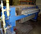 Used Filtratec plate and frame filter press, 31 1/2