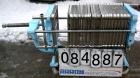 USED: Filtrox plate and frame polishing press, 304 stainless steel. 22 stainless steel plates 15-1/2