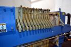 Used JWI J Press Filter Press, Model 1000N32-12/30-10/25SYLS. (12) 39.3” x 39.3” x 1/2'' recess polypropylene plates, (1) head, (1) tail plate. Approximately 206 square feet filter area, 10 cubic fee...