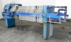 Used JWI Filter Press, Model 630G32-10/13-3/4SYLS. (25) 24.8'' x 24.8'' x 2-1/2'' Thick x 1/2'' recess polypropylene plates, (1) head, (1) tail plate. Approximately105.3 square feet filter area, 8.7 ...