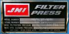 Used JWI Filter Press, Model 630G32-10-3DN