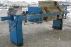 USED: JWI filter press, model 630G32-20-27-6-8SYLS. (22) 630 mm x 630 mm (24.8
