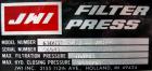 USED: JWI filter press, model 630G32-20-27-6-8SYLS. (22) 630 mm x 630 mm (24.8