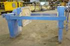 Used JWI Filter Press, Model 800G32-16-8DA.  (17) 31-1/2” x 31-1/2” (800 mm x 800 mm) polypropylene plates, approximate ½” recess, (1) head, (1) tail plate.  Approximately 93 square feet filter area,...