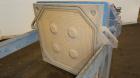 Used JWI Filter Press, Model 800G32-16-8DA.  (17) 31-1/2” x 31-1/2” (800 mm x 800 mm) polypropylene plates, approximate ½” recess, (1) head, (1) tail plate.  Approximately 93 square feet filter area,...