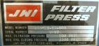 Used JWI Filter Press, Model 800G32-16-8DA.  (17) 31-1/2” x 31-1/2” (800 mm x 800 mm) polypropylene plates, approximate ½” recess, (1) head, (1) tail plate.  Approximately 93 square feet filter area,...