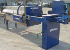 USED: US Filter filter press, model 800G32-39-20SYLW.  (40) 800 mm x 800 mm polypropylene plates. Approximate filter area 415 square feet, approximate 20 cubic feet cake capacity. Maximum inlet feed ...