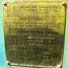 Used- Carbon Steel Komline Sanderson Filter/Squeeze Press 