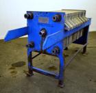 Used Lanco Environmental Products Filter Press, Model 4-5A. (16) Approximately 24-5/8