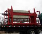 Used Waterlink Lanco Oil Rig Filter Press, Model 1000-25A , 225 PSI  With Stainless Steel Manifold, (39) plates 39” X 39”. 16' 5
