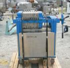 Used Plate and Frame Filter Press, 316 stainless steel. (7) 11