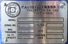Used Pacific Press Co. Filter Press, Model P10E132C-40/50.