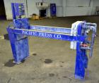 Used Pacific Press Filter Press Skeleton Only, Model P470E138A-3/5R. Requires 470mm plates. Maximum filter area 52-86 square feet, maximum cake capacity 3-5 cubic feet. Includes an automatic pump con...