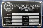 Used Pacific Press Company Filter Press, Model P630E132A-5R