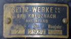Used Seitz-Werke Filter Press, Type Z. Stainless steel plates, carbon steel frame with casters.