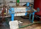 USED: Sperry plate and frame filter press, type 21, size 18, carbon steel frame. (10) 18