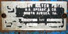 USED: Sperry plate and frame filter press, type 21, size 18, carbon steel frame. (10) 18