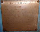 Used Star Systems Filter Press, Model R17630/50630004