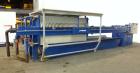 Used US Filter Dewatering Systems JWI J-Press Filter Press, Model 1200G32-38/76-50/100SYLC. (37) 47.2” x 47.2 polypropylene plates, (1) head, (1) tail plate. Approximately 510 square feet filter area...