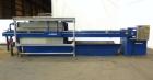 Used US Filter Dewatering Systems JWI J-Press Filter Press, Model 1200G32-38/76-50/100SYLC. (37) 47.2” x 47.2 polypropylene plates, (1) head, (1) tail plate. Approximately 510 square feet filter area...