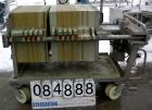 USED: Von Roll plate and frame filter press, type HV3-D-630/7. 16 polypropylene plates 24
