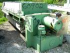 Used Von Roll Filter Press, Type HV5-V-1200. Polypropylene and carbon steel construction. 864 square feet (96 m2) in filtration area. 42 pieces of 47