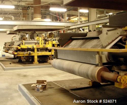 USED: Arus-Andritz belt filter press, 2 meter. Carbon steel frame,fiberglass hood.