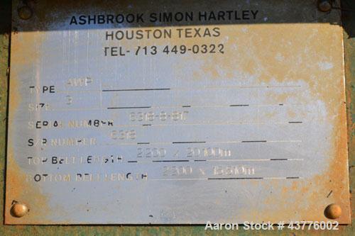 Used Ashbrook-Simon-Hartley Winklepress Belt Filter Press, Type AWP