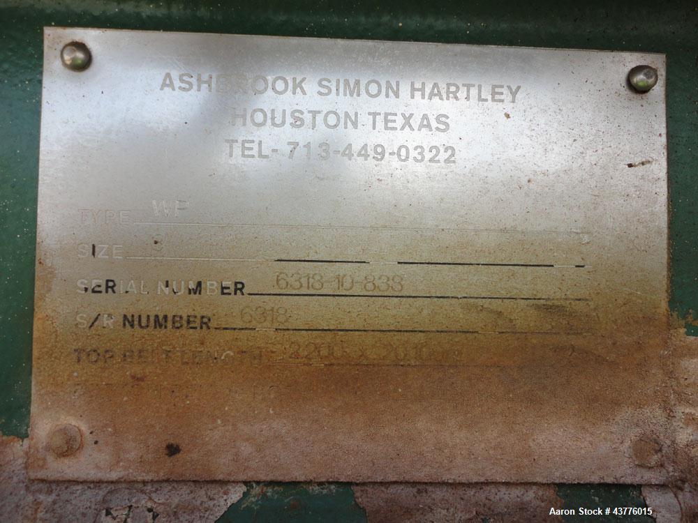 Used Ashbrook-Simon-Hartley Winklepress Belt Filter Press, Type WP