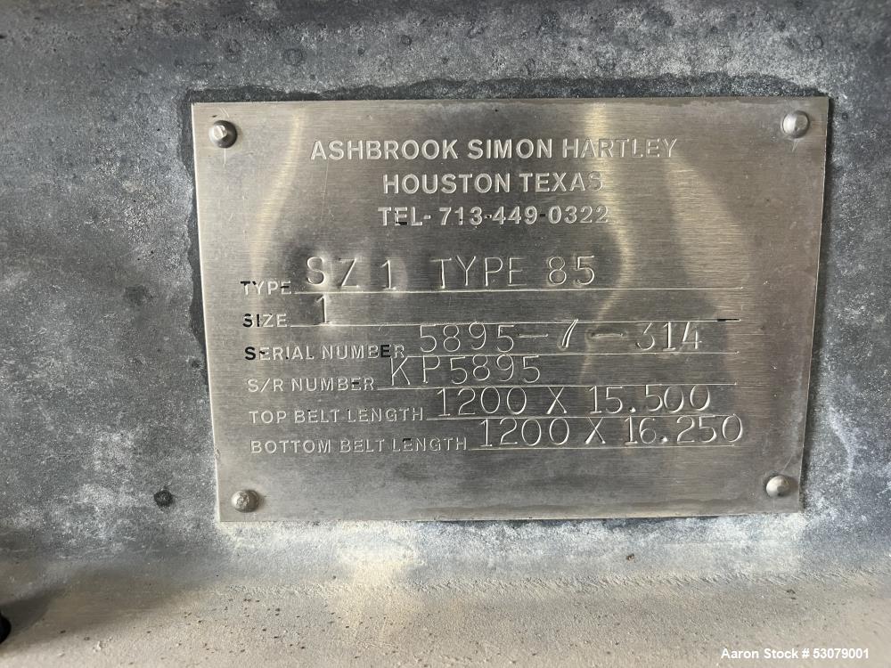 Used Ashbrook 1.2  Meter Clam Press Filter Press