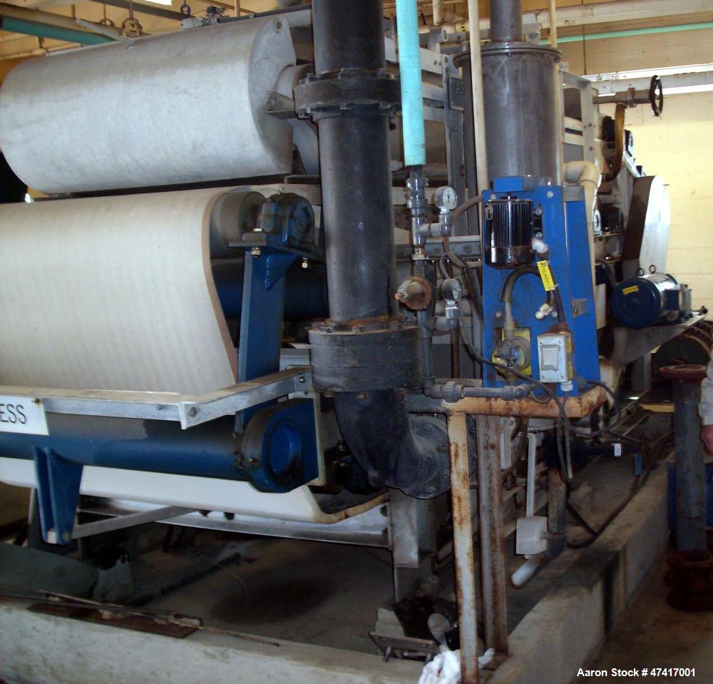 Used Ashbrook Simon Hartley Belt Filter Press. 1 Meter Belt, 0-80 gpm, MK II Klampress. Includes polymer system, conveyor, and several pumps.