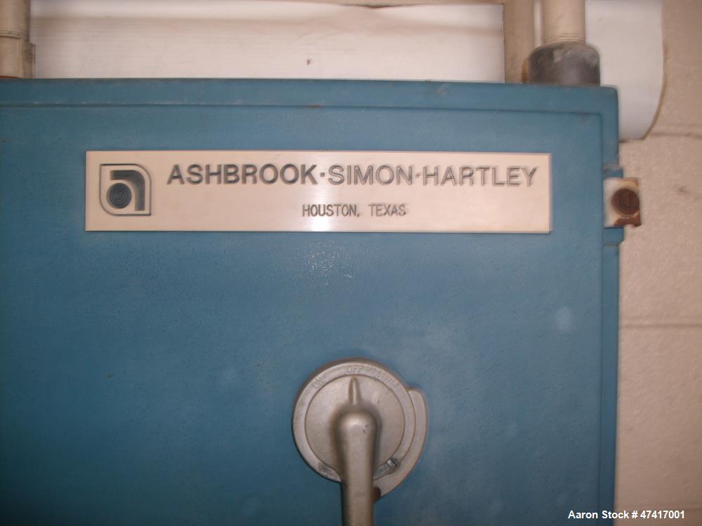 Used Ashbrook Simon Hartley Belt Filter Press. 1 Meter Belt, 0-80 gpm, MK II Klampress. Includes polymer system, conveyor, and several pumps.