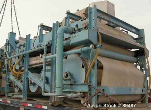USED: Komline-Sanderson K-S Kompress belt fliter press, model GMD-1.5/2. Approximately 1.5/2. Approximately 12 to 16 percent solids. Belt width 5.375 feet, total effective dewatering area 173 square ...