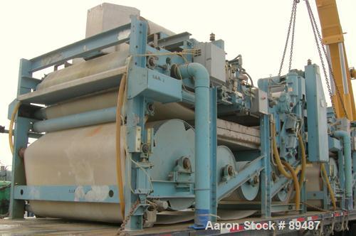 USED: Komline-Sanderson K-S Kompress belt fliter press, model GMD-1.5/2. Approximately 1.5/2. Approximately 12 to 16 percent solids. Belt width 5.375 feet, total effective dewatering area 173 square ...