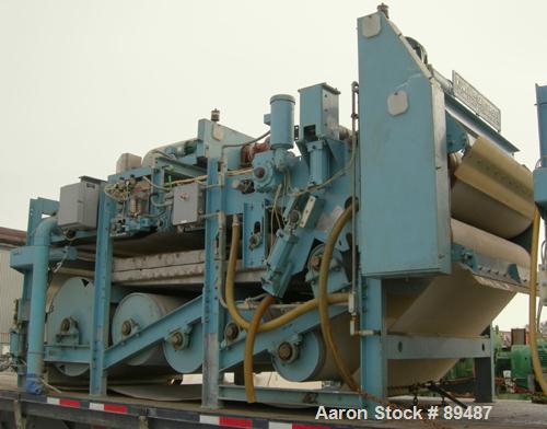 USED: Komline-Sanderson K-S Kompress belt fliter press, model GMD-1.5/2. Approximately 1.5/2. Approximately 12 to 16 percent solids. Belt width 5.375 feet, total effective dewatering area 173 square ...