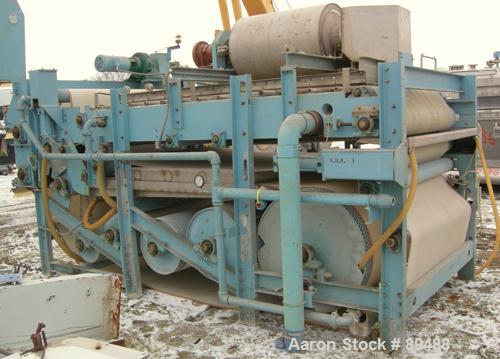 USED: Komline-Sanderson K-S Kompress belt fliter press, model GMD-1.5/2. Approximately 1.5/2. Approximately 12 to 16 percent solids. Belt width 5.375 feet, total effective dewatering area 173 square ...