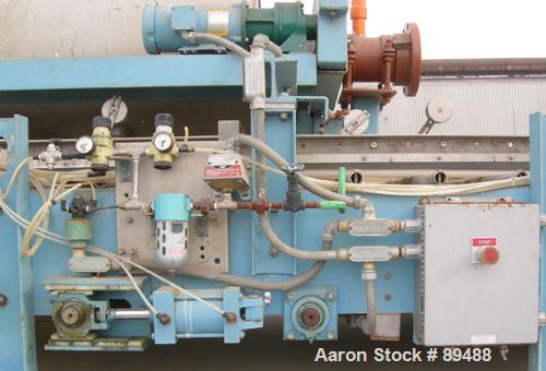 USED: Komline-Sanderson K-S Kompress belt fliter press, model GMD-1.5/2. Approximately 1.5/2. Approximately 12 to 16 percent solids. Belt width 5.375 feet, total effective dewatering area 173 square ...