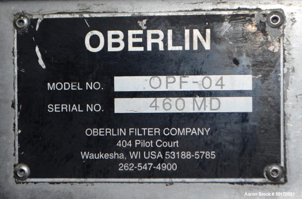 Used Oberlin Automatic Pressure Filter, Model OPF-4.