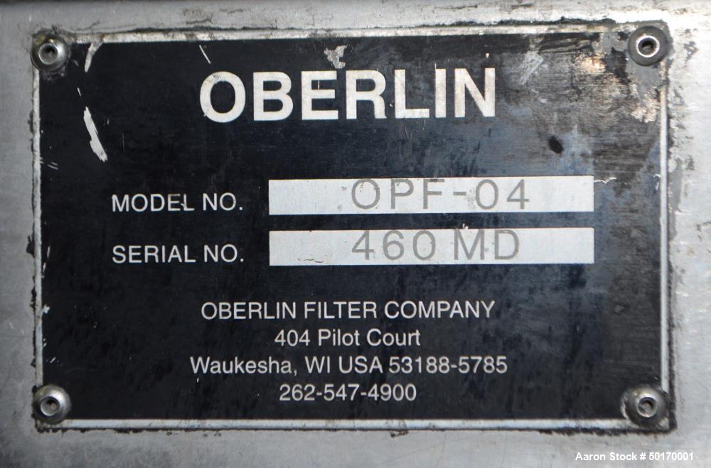 Used- Oberlin Automatic Pressure Filter, Model OPF-4.