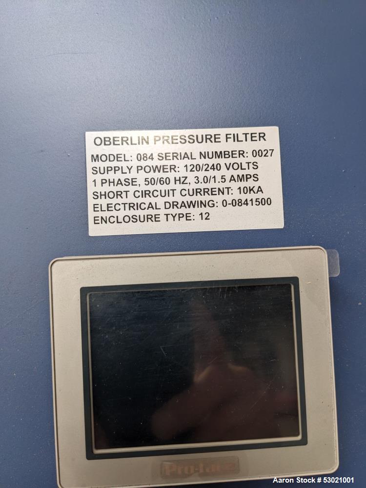 Unused Oberlin Filter, Model 8R, Stainless steel. Portable Filtration System
